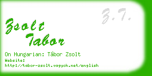 zsolt tabor business card