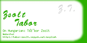 zsolt tabor business card